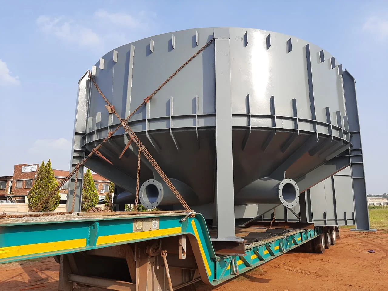 100-ton tipping station hopper fabricated for the New Largo facility